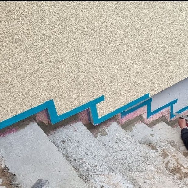 Betonsanierung einer schadhaften Außentreppe der Firma Mazur Baugestaltung.